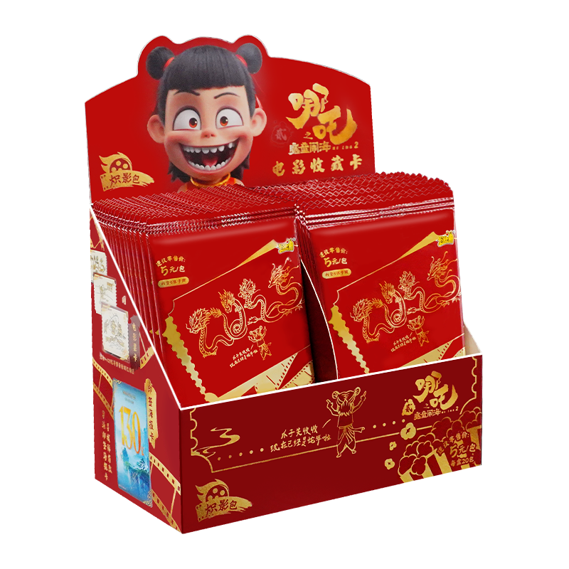 Only on live【L3B BAO MI HUA+4】Nezha 2 Card Blind Box Collectible Card Game Accessories TCG