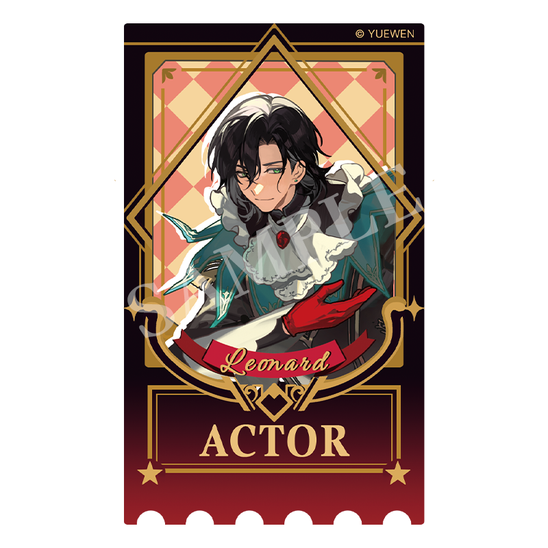 LOTM丨Circus series relief bronzing ticket stub acrylic card