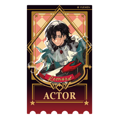 LOTM丨Circus series relief bronzing ticket stub acrylic card